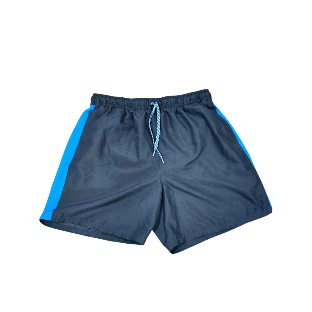 Nike Better World Mens XL Black Blue Athletic Swim Shorts Mesh Lined Drawstring